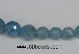 CKQ51 15.5 inches 6mm - 14mm faceted round dyed crackle quartz beads