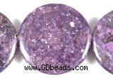 CKU06 15 inches 30mm coin purple kunzite beads wholesale