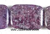 CKU12 15 inches 22*30mm rectangle purple kunzite beads wholesale