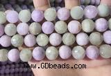 CKU327 15.5 inches 12mm - 12.5mm faceted round natural kunzite beads