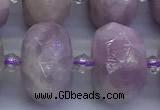 CKU350 15 inches 10*16mm faceted rondelle kunzite beads