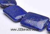 CLA03 Deep blue rectangle 18*25mm dyed lapis lazuli beads