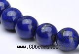 CLA08 4mm round deep blue dyed lapis lazuli beads wholesale