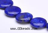 CLA18 16mm coin deep blue dyed lapis lazuli gemstone beads