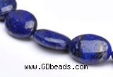 CLA35 flat oval 13*18mm deep blue dyed lapis lazuli beads