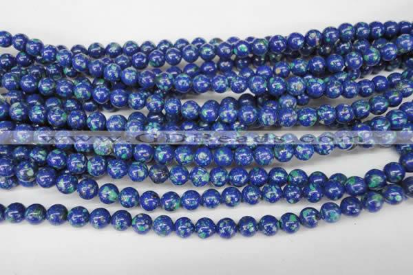 CLA402 15.5 inches 8mm round synthetic lapis lazuli beads