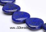 CLA41 20*20mm heart deep blue dyed lapis lazuli beads wholesale