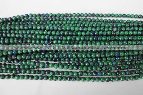 CLA478 15.5 inches 4mm round synthetic lapis lazuli beads