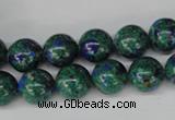 CLA481 15.5 inches 10mm round synthetic lapis lazuli beads