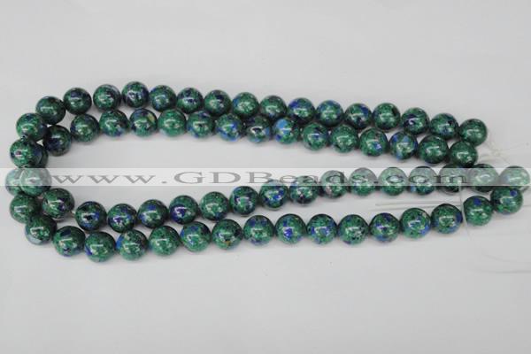 CLA481 15.5 inches 10mm round synthetic lapis lazuli beads