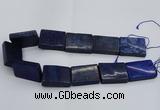 CLA55 15.5 inches 25*35mm rectangle Dyed lapis lazuli gemstone beads