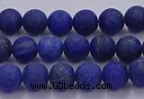 CLA70 15.5 inches 4mm round matte lapis lazuli beads wholesale