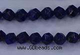 CLA81 15.5 inches 6mm faceted nuggets dyed lapis lazuli beads