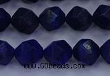 CLA83 15.5 inches 10mm faceted nuggets dyed lapis lazuli beads