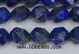 CLA86 15.5 inches 6mm faceted nuggets dyed lapis lazuli beads