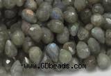 CLB07 16 inches 6*10mm faceted teardrop labradorite beads wholesale