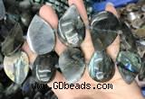 CLB1002 15.5 inches 18*35mm - 25*45mm flat teardrop labradorite beads