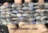 CLB1041 15.5 inches 8*12mm faceted oval labradorite beads wholesale