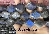 CLB1047 15.5 inches 18*22mm - 20*25mm faceted freeform labradorite beads