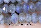 CLB1053 15.5 inches 5*8mm faceted rondelle labradorite gemstone beads