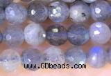 CLB1070 15.5 inches 4mm faceted round labradorite beads