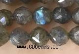 CLB1080 15.5 inches 6mm faceted nuggets labradorite beads