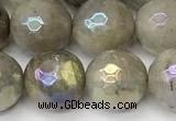 CLB1122 15 inches 10mm faceted round AB-color labradorite beads