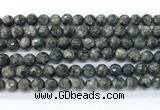 CLB1211 15.5 inches 6mm faceted round black labradorite gemstone beads