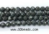 CLB1213 15.5 inches 10mm faceted round black labradorite gemstone beads