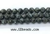 CLB1214 15.5 inches 12mm faceted round black labradorite gemstone beads