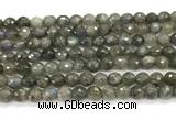 CLB1249 15 inches 6mm faceted round labradorite beads wholesale