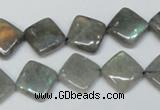 CLB153 15.5 inches 10*10mm diamond labradorite gemstone beads