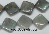 CLB155 15.5 inches 14*14mm diamond labradorite gemstone beads