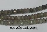 CLB178 15.5 inches 4*6mm faceted rondelle labradorite beads