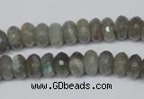 CLB179 15.5 inches 5*8mm faceted rondelle labradorite beads