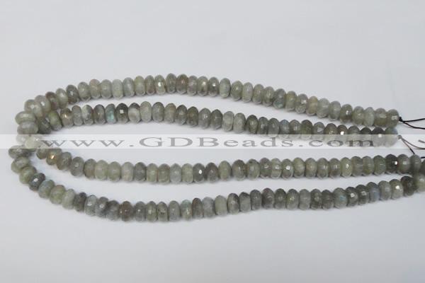 CLB180 15.5 inches 6*10mm faceted rondelle labradorite beads