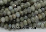 CLB28 15.5 inches 4*6mm faceted rondelle labradorite gemstone beads