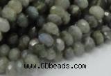 CLB29 15.5 inches 5*8mm faceted rondelle labradorite gemstone beads