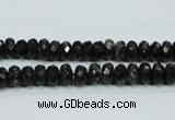 CLB302 15.5 inches 3*6mm faceted rondelle black labradorite beads