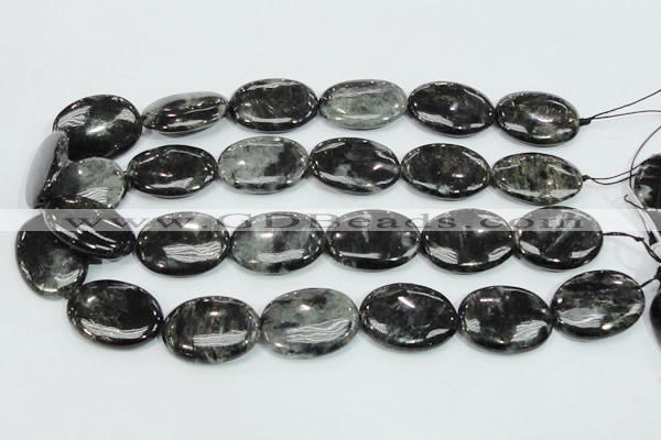 CLB313 15.5 inches 22*30mm oval black labradorite gemstone beads