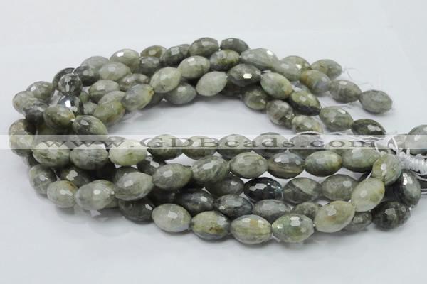 CLB37 15.5 inches 13*18mm faceted rice labradorite gemstone beads