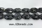 CLB380 24*32mm - 25*35mm faceted octagonal black labradorite beads