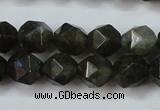 CLB452 15 inches 8mm faceted nuggets labradorite gemstone beads