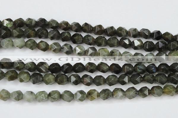 CLB453 15 inches 10mm faceted nuggets labradorite gemstone beads