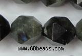 CLB456 15 inches 16mm faceted nuggets labradorite gemstone beads