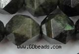 CLB457 15 inches 18mm faceted nuggets labradorite gemstone beads