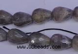 CLB503 15.5 inches 10*14mm faceted teardrop labradorite beads