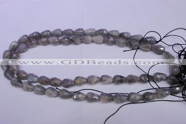 CLB503 15.5 inches 10*14mm faceted teardrop labradorite beads