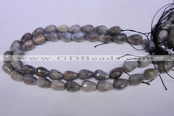 CLB504 15.5 inches 12*16mm faceted teardrop labradorite beads