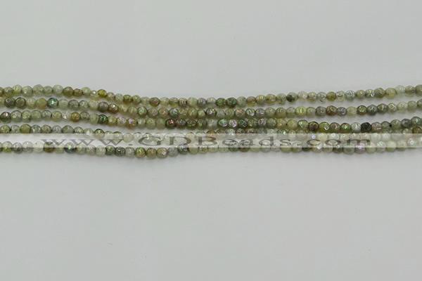 CLB609 15.5 inches 3mm faceted round AB-color labradorite beads